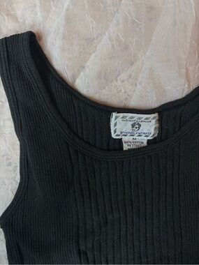 Vintage  Limited Express "Instant Glamour" Black Ribbed Tank Top - Scoop Neck